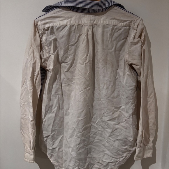 Current/Elliot Blue and White Striped Button Up - Picture 3 of 3